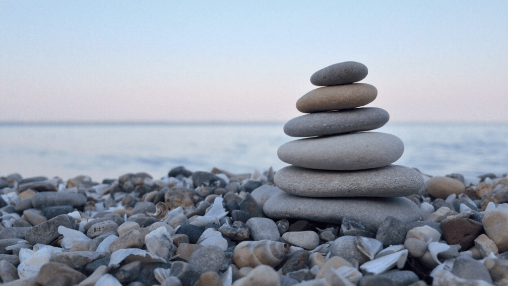 a stack of pebbles