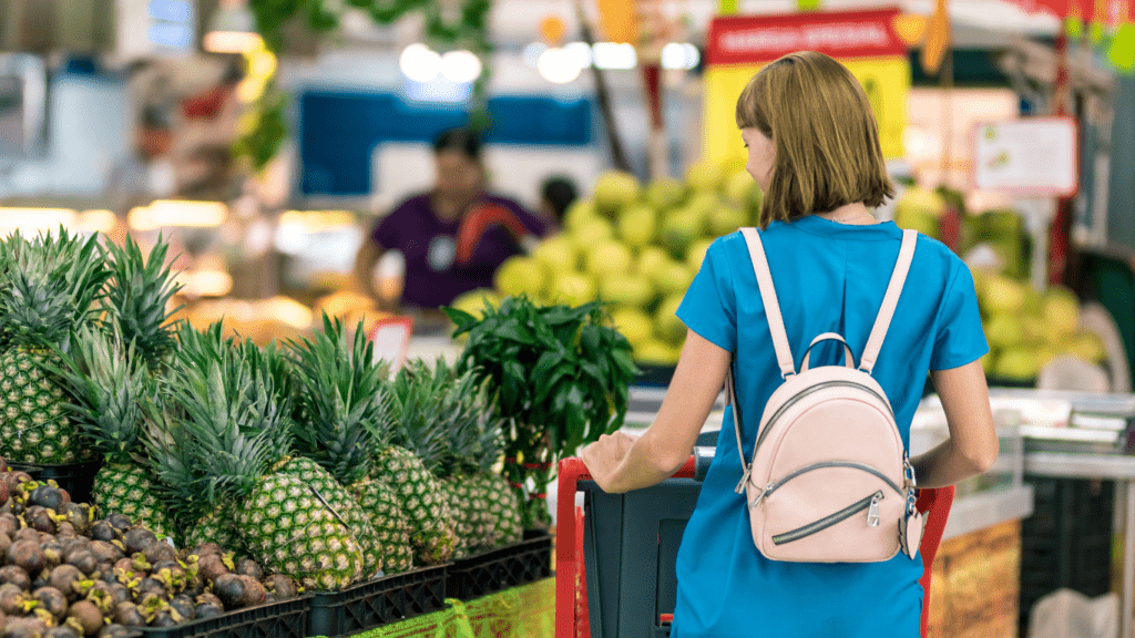 a person pushing a cart