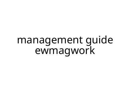 management guide ewmagwork